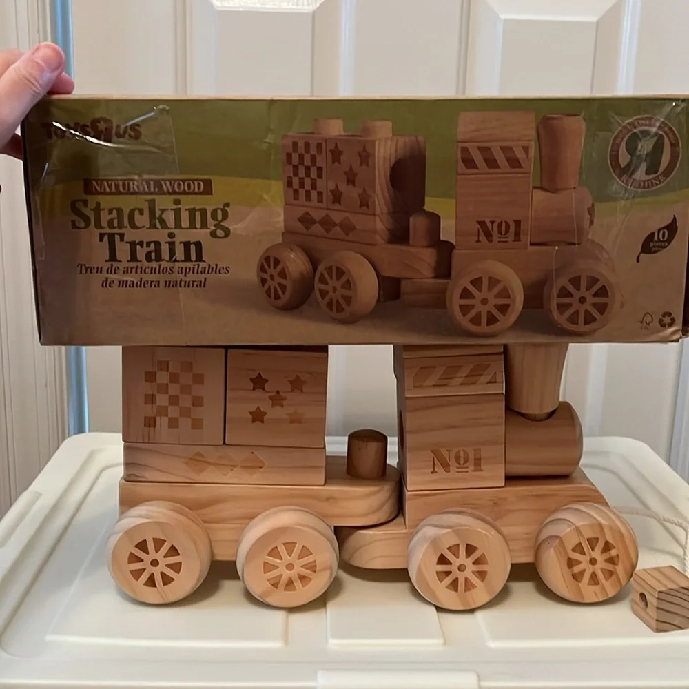 Toys r Us Natural Wood Train Set